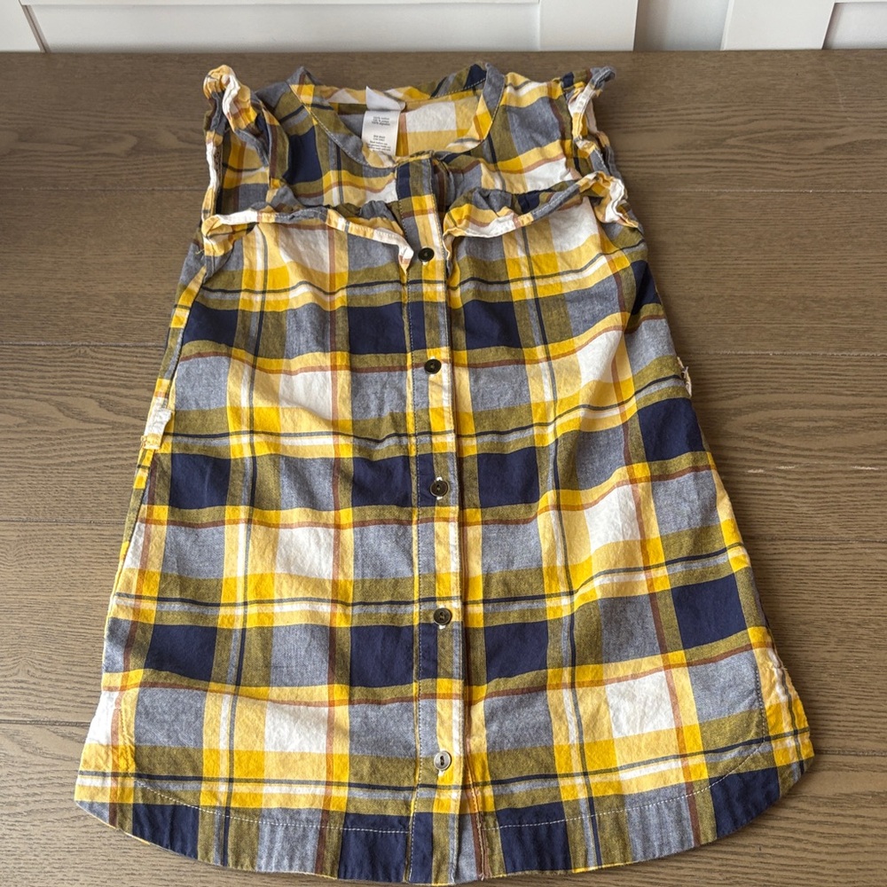 Carter's Yellow and Blue Plaid A-Line Skirt